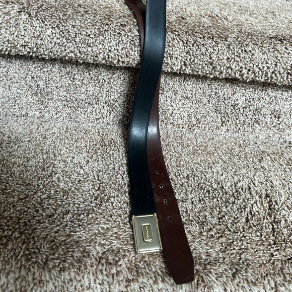 Christian DIOR Reversible Black and Brown Leather Vintage Logo Belt . - Picture 1 of 13